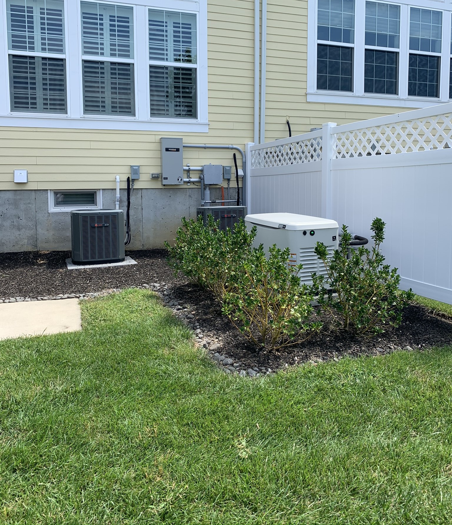 Installed whole house generator